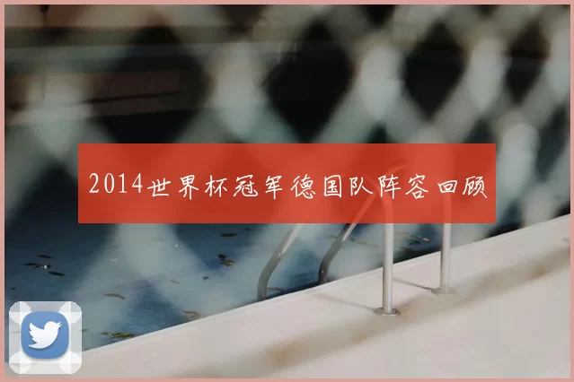 2014世界杯冠军德国队阵容回顾